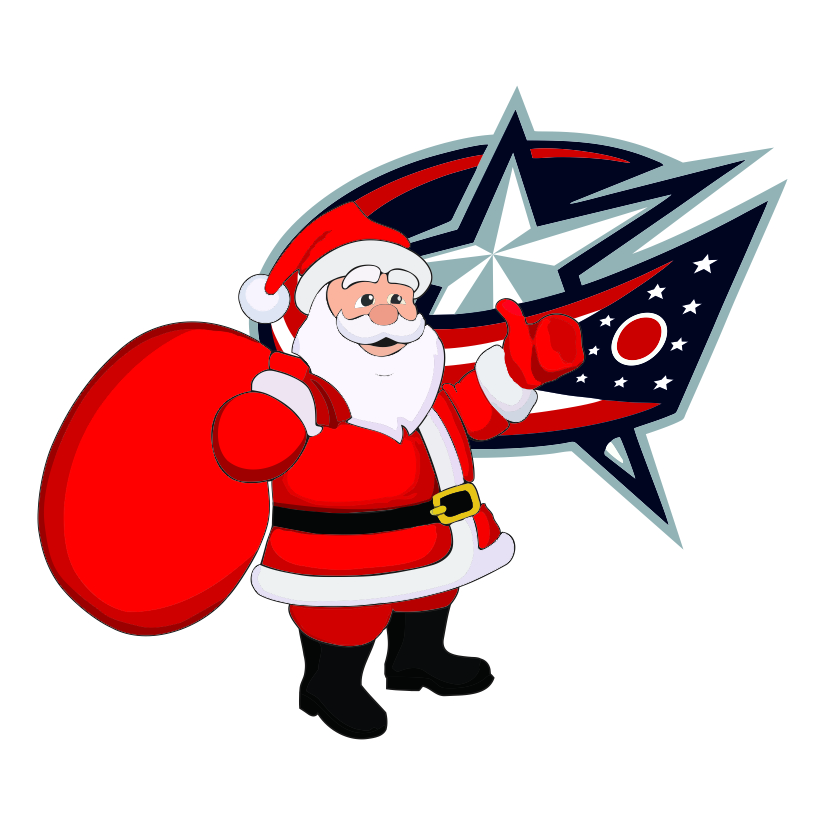 Columbus Blue Jackets Santa Claus Logo vinyl decal